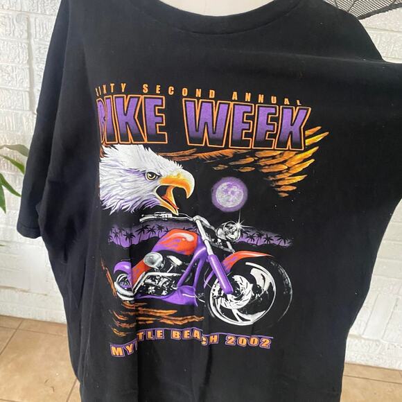 Vintage y2k 2002 bike week tee - Picture 2 of 4